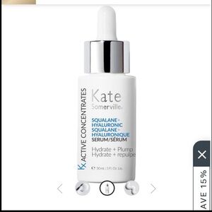 Kate Somerville Squalane + Hyaluronic Serum 
Hydrate & Plump